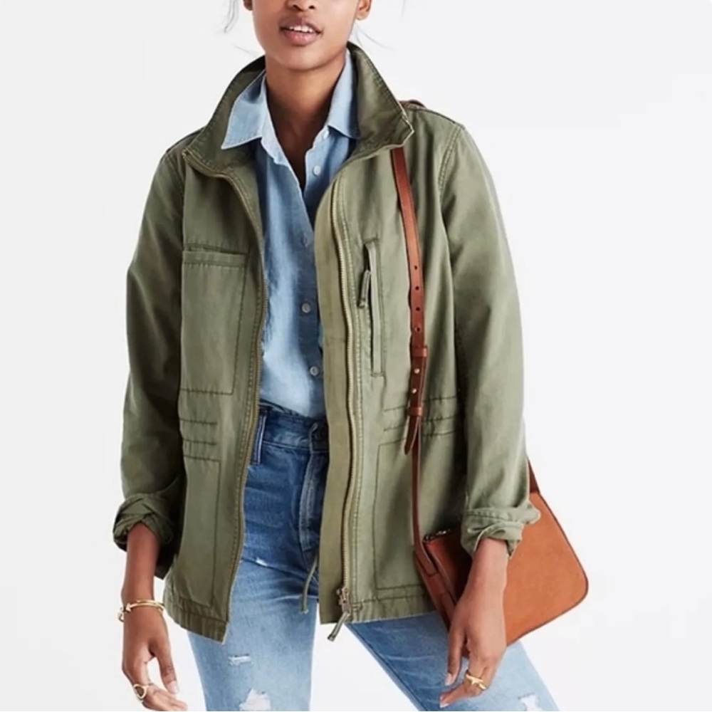 Madewell Fleet Utility Jacket Military Style Green Small